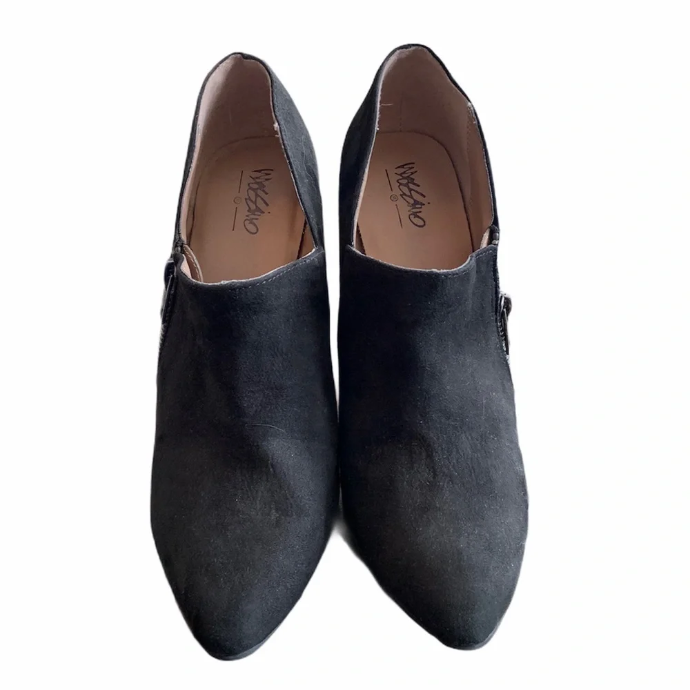 Mossimo | Suede Zip-Up High-Heel Ankle Boots | 9